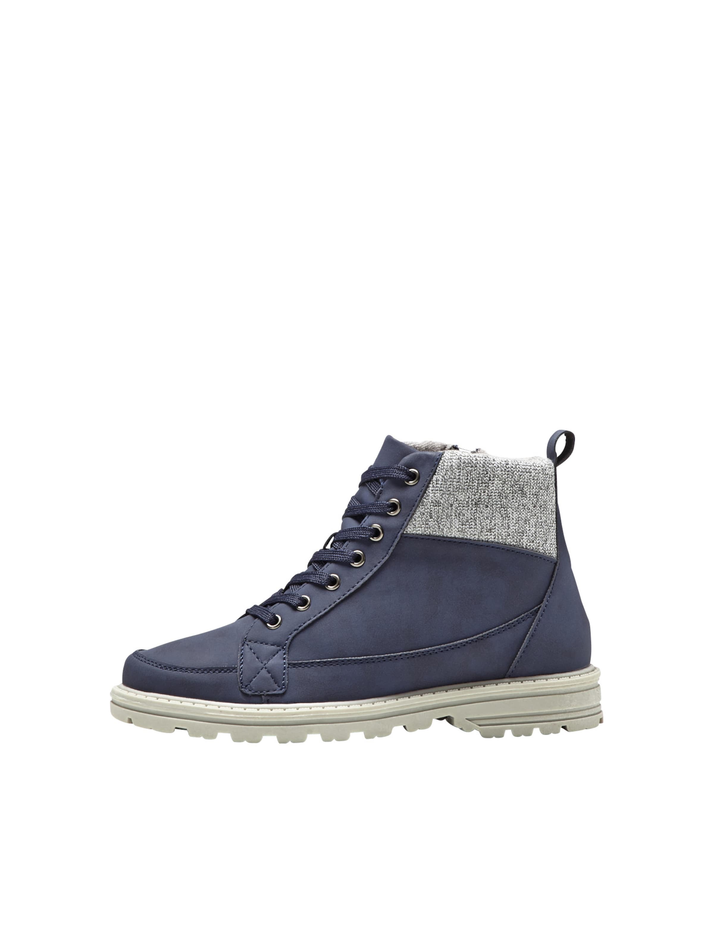 bonprix Bottines à lacets en 37 en bleu nuit / gris clair, Vue avec produit