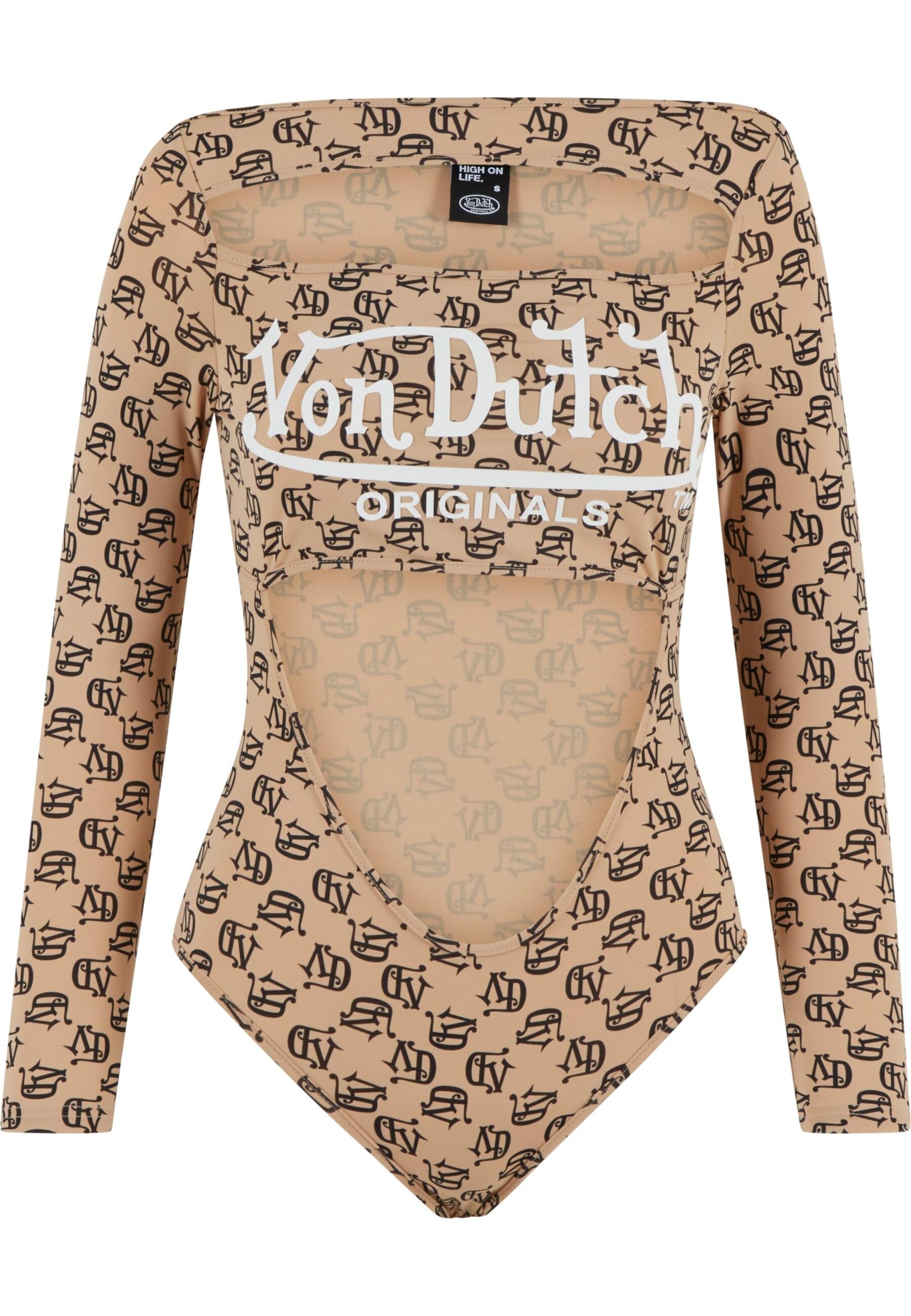 Shirtbody 'Piece' Von Dutch Originals en beige : devant