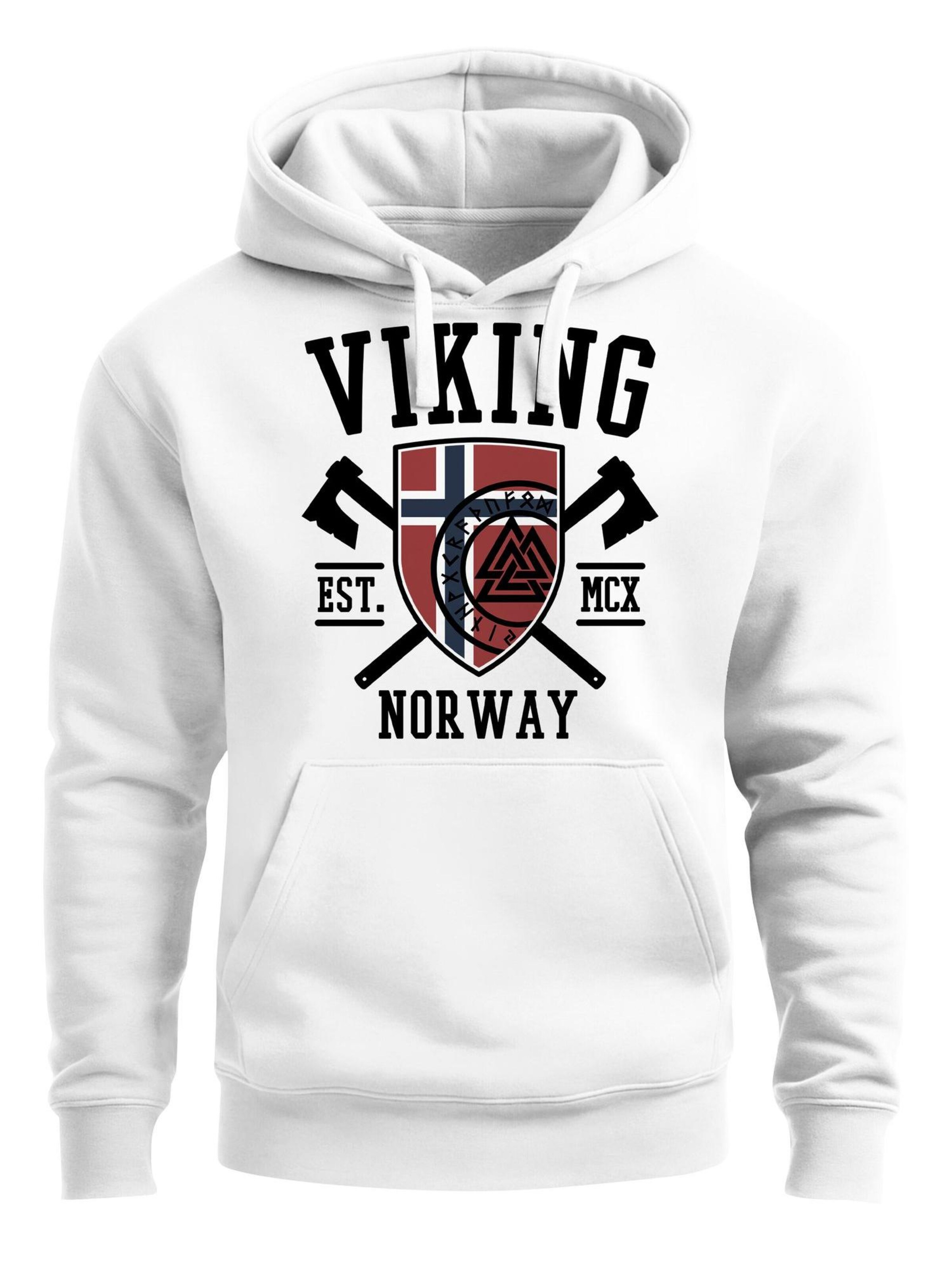 Neverless Sweatshirt 'Viking' in White: front