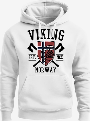 Neverless Sweatshirt 'Viking' in Weiß: Vorderseite