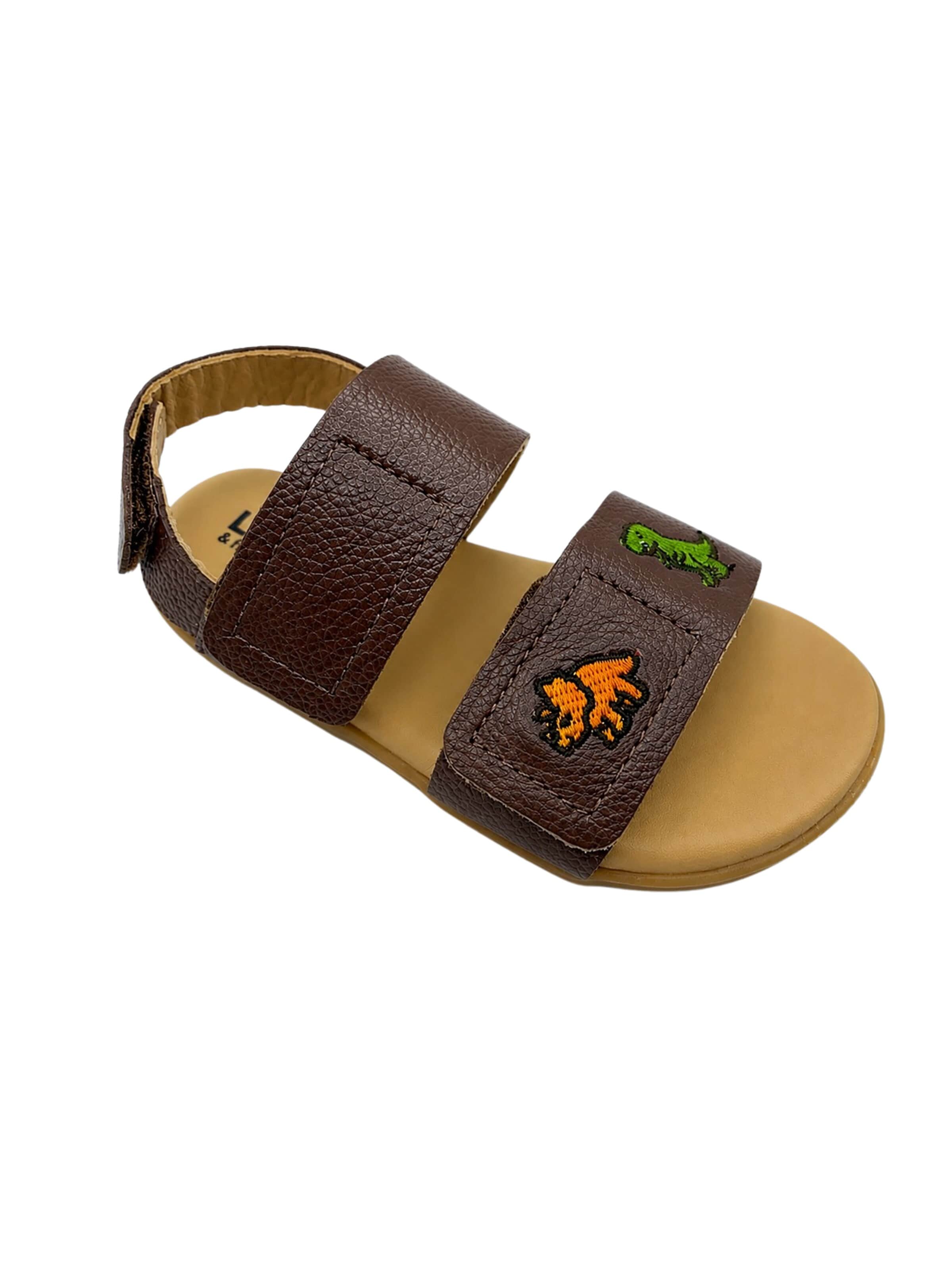 LIO&Friends Sandals 'LIO&friends - Kindersandale - Jungen - Barfußsandale - braun' in Brown