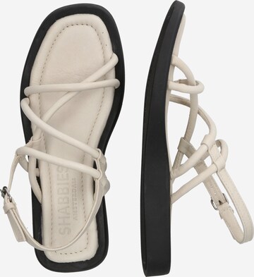SHABBIES AMSTERDAM Remienkové sandále - biela