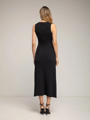 Tantra - Vestido de punto 'Vestido de punto largo plisado sin mangas con botones (NEGRO)' en negro