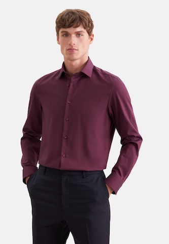 SEIDENSTICKER Slim fit Zakelijk overhemd in Rood: voorkant