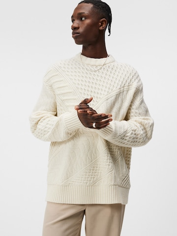 J.Lindeberg Sweater 'Savio' in White: front