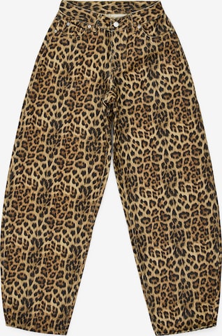 Dr. Denim Loosefit Jeans 'Nanci Mid Barrel Jeans' in Braun: Vorderseite