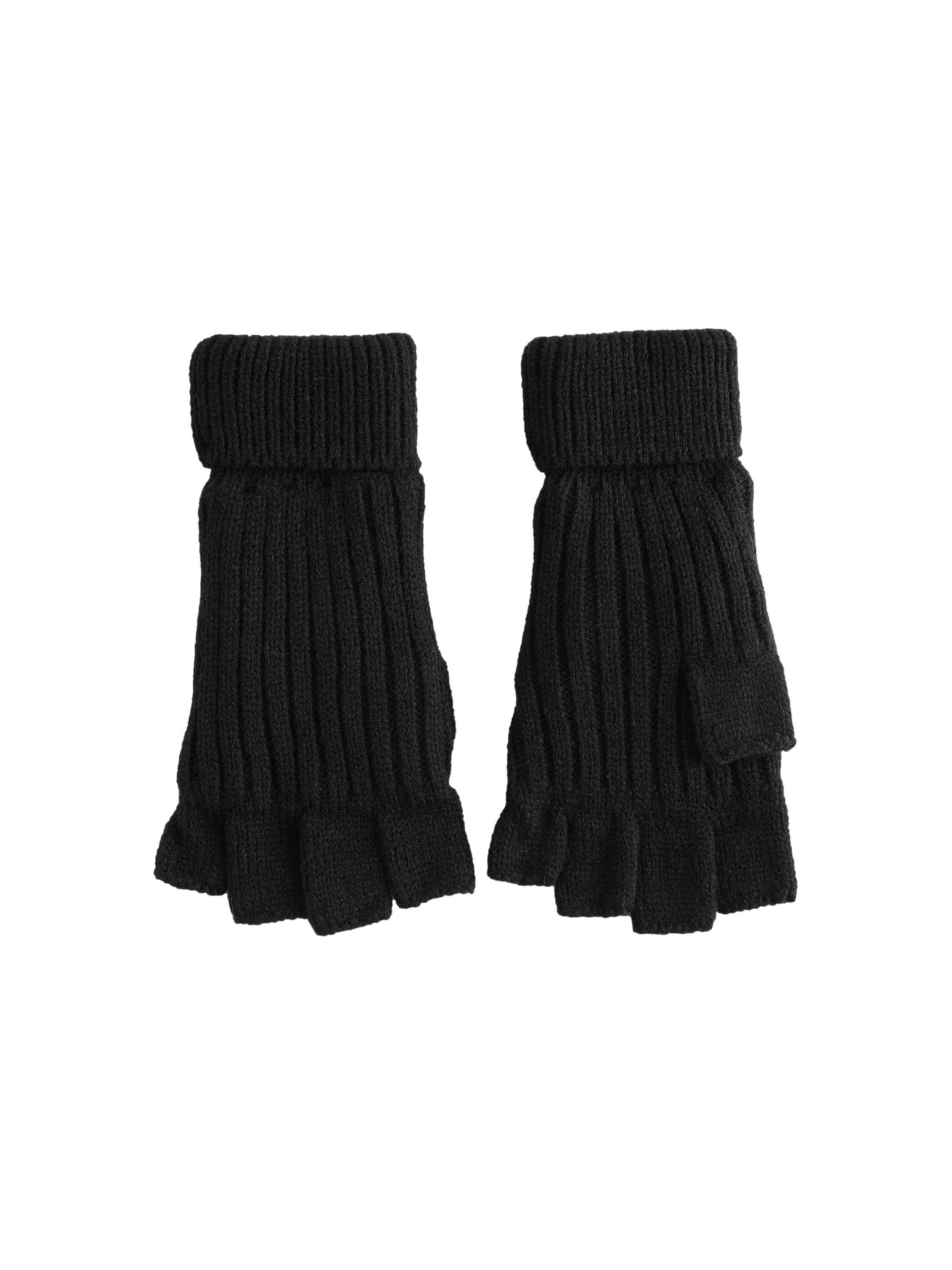 Next Kurzfingerhandschuhe in Schwarz: Vorderseite