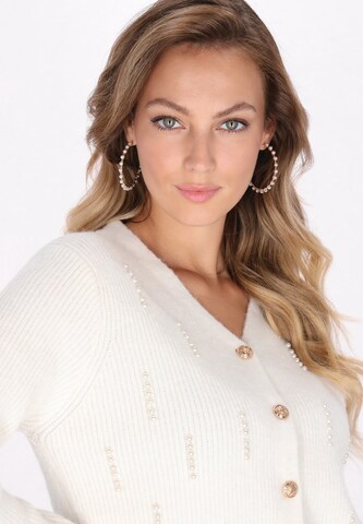 faina Gebreid vest in Wit