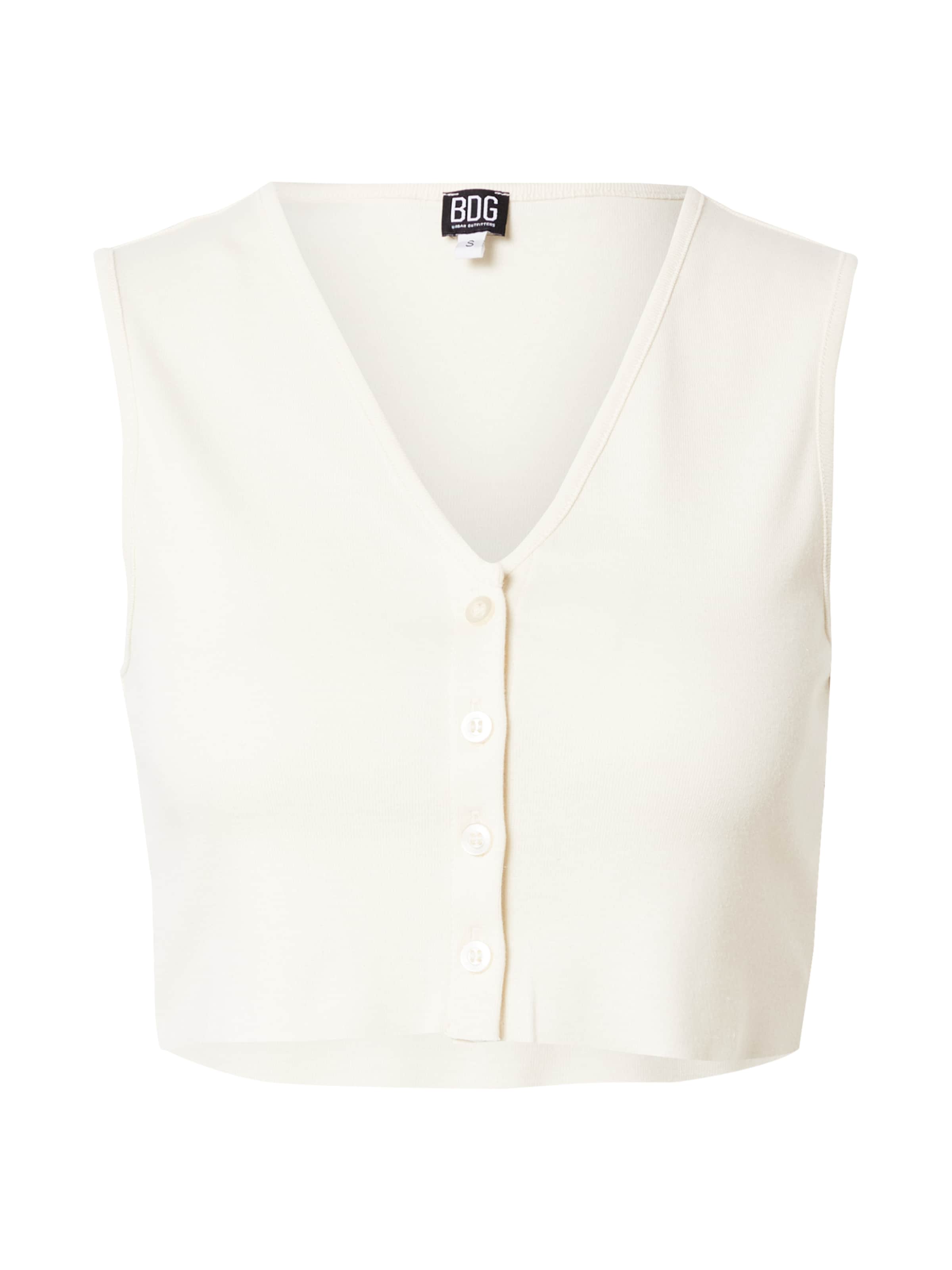 Top di BDG Urban Outfitters in bianco: frontale