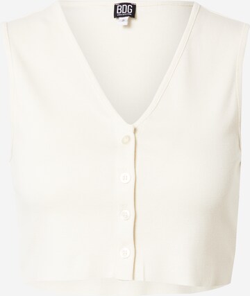 Top di BDG Urban Outfitters in bianco: frontale