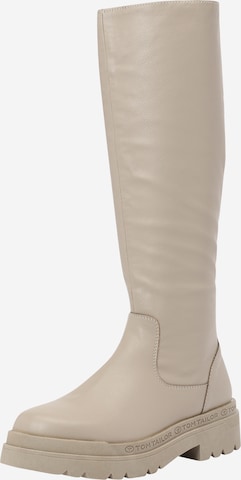 Bottes TOM TAILOR en beige : devant