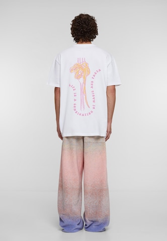 T-Shirt 'Pasta Day' Lost Youth en blanc : devant