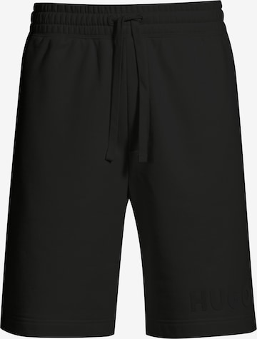 HUGO Loosefit Housut 'Dinkoe' värissä musta: etupuoli