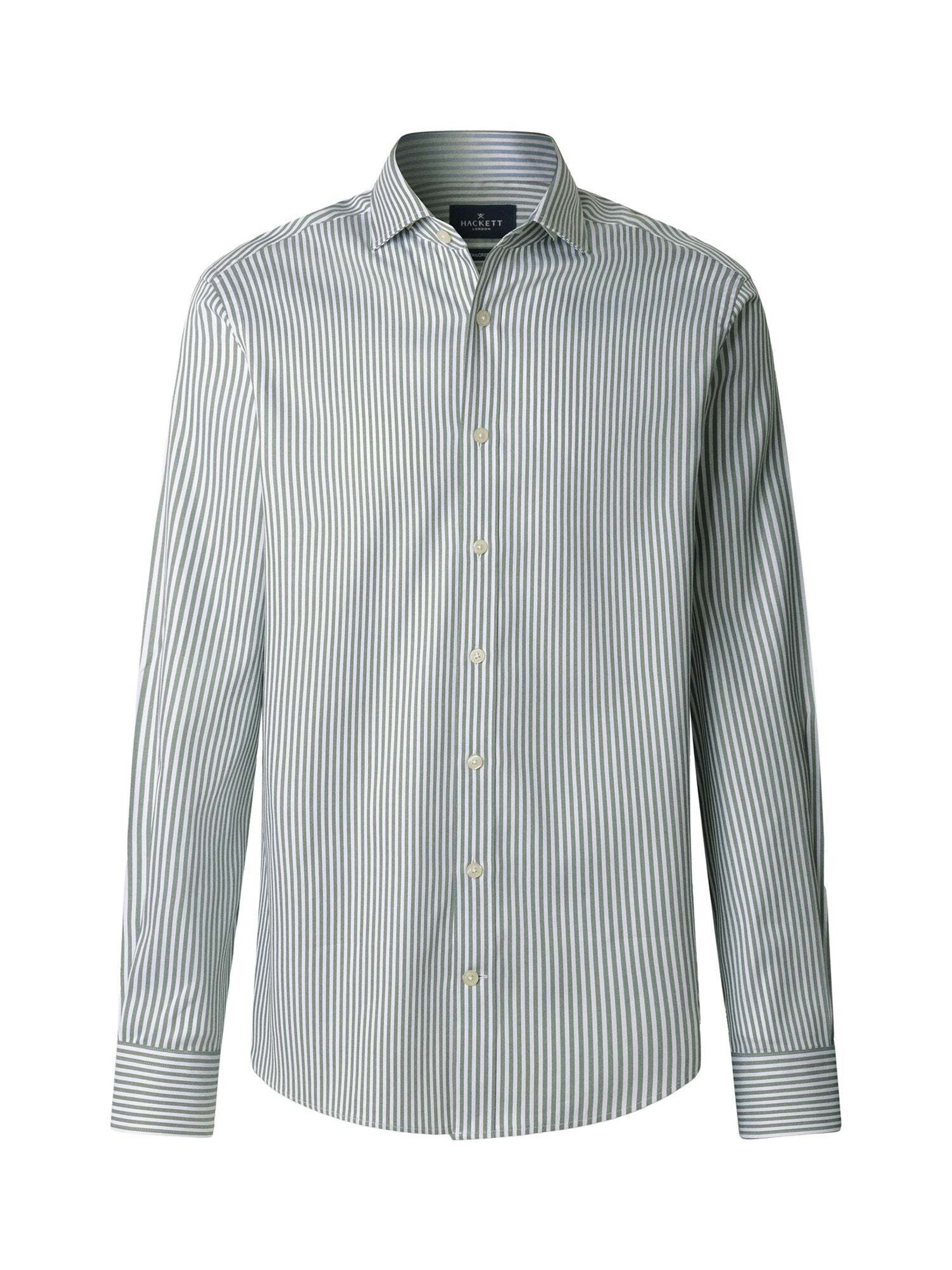 Hackett London Business Shirt 'Double Face Bengal' in Green: front
