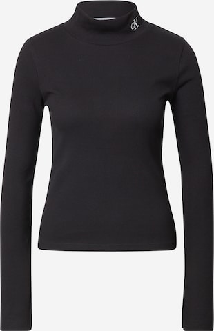 Tricou de la Calvin Klein Jeans pe negru: față