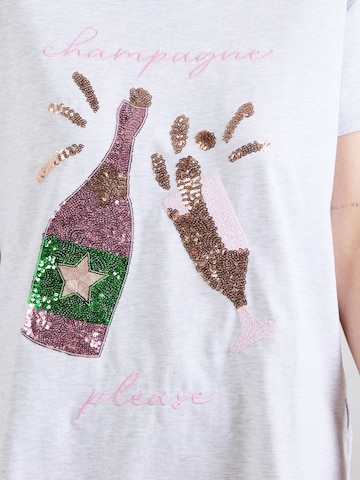 miss goodlife Μπλουζάκι 'Champagne Please' σε γκρι