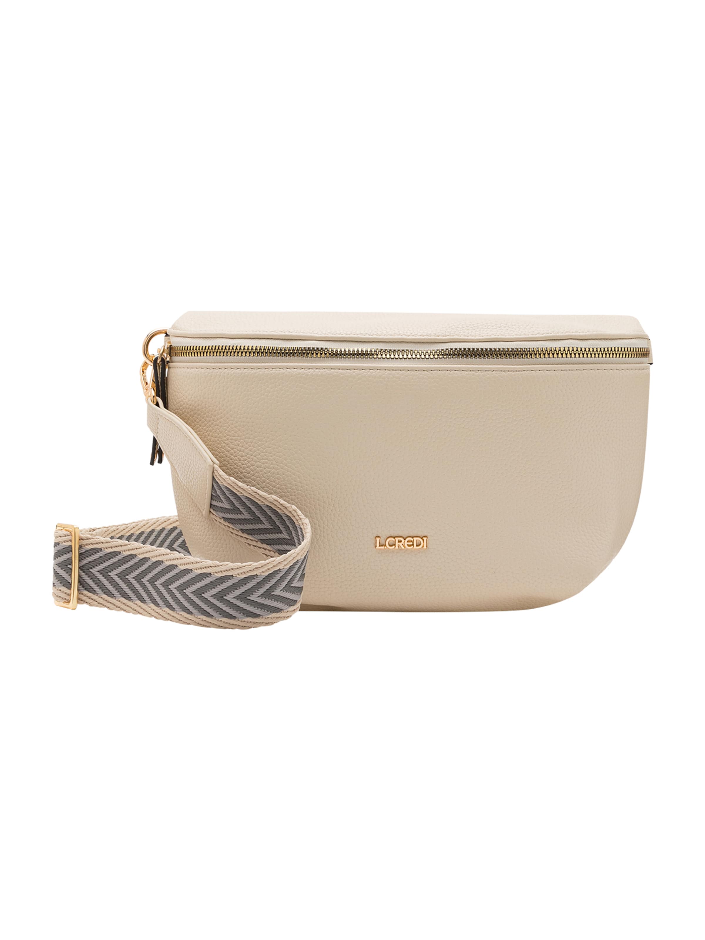 L.CREDI Schoudertas &#x27;Oliana&#x27; in Beige: voorkant