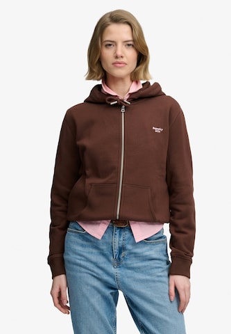 Superdry & CoGornji dio trenirke - smeđa boja: prednji dio