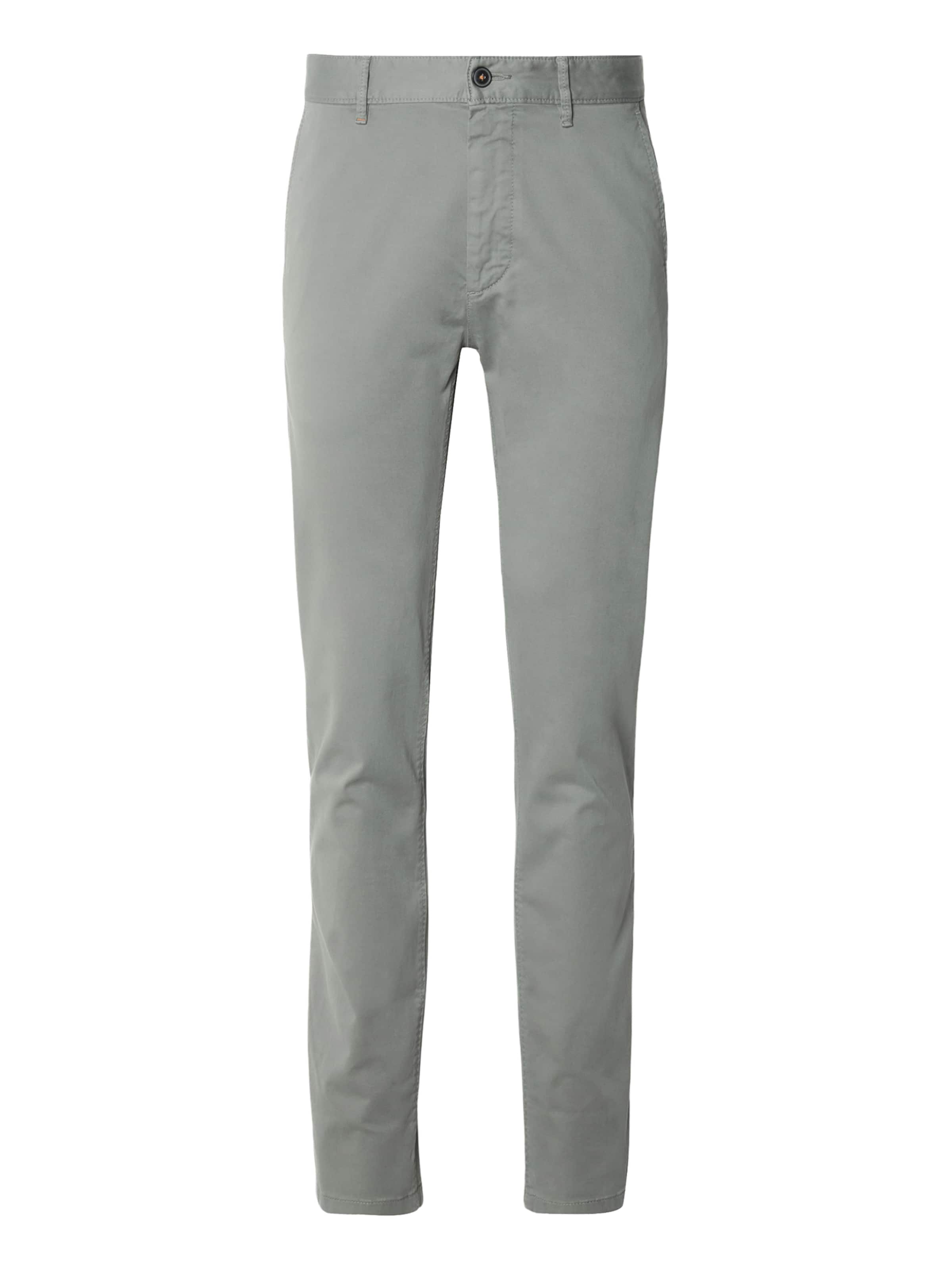 pelēks BOSS Piegulošs Čino bikses: no priekšpuses
