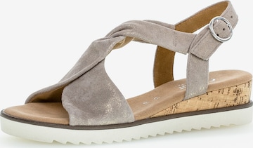 GABOR Strap Sandals in Grey: front