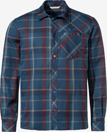 VAUDE Athletic Button Up Shirt 'Neshan' in Blue: front