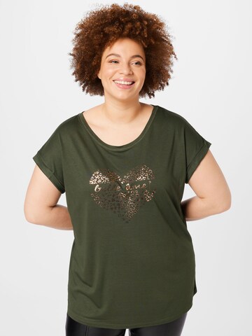 ABOUT YOU Curvy Shirt 'Glenn' in Groen: voorkant