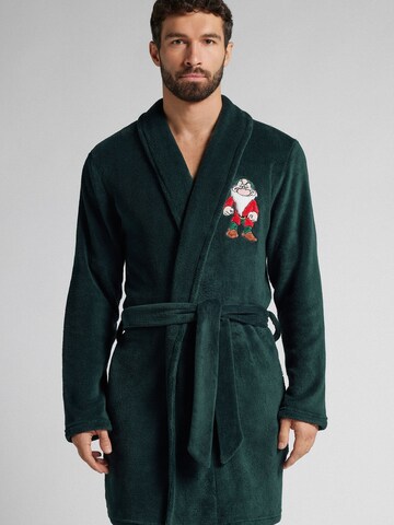 IUMAN Intimissimi Uomo Short Bathrobe in Green: front