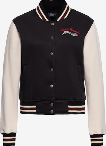 Queen Kerosin Sweatjacke 'We Can Do It' in Lila: Vorderseite