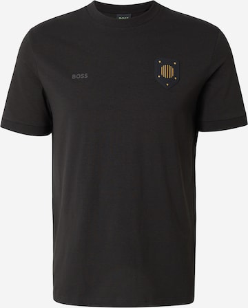 Tricou de la BOSS pe negru: față