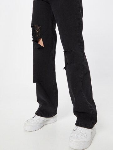 Misspap - Perna larga Calças de ganga em preto