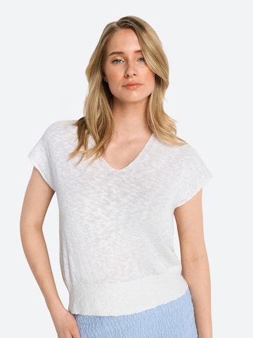 Pull-over Rich & Royal en blanc : devant