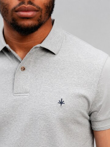 Laurent Vergne Shirt 'Hugo Cotton Pique Polo in Gris Melange' in Grey
