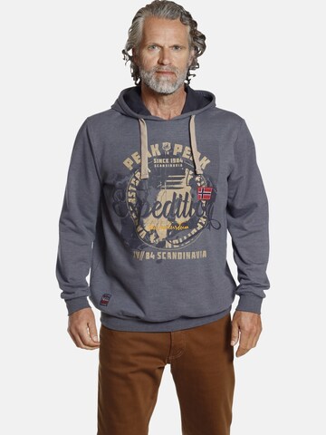 Sweat-shirt Jan Vanderstorm en bleu : devant