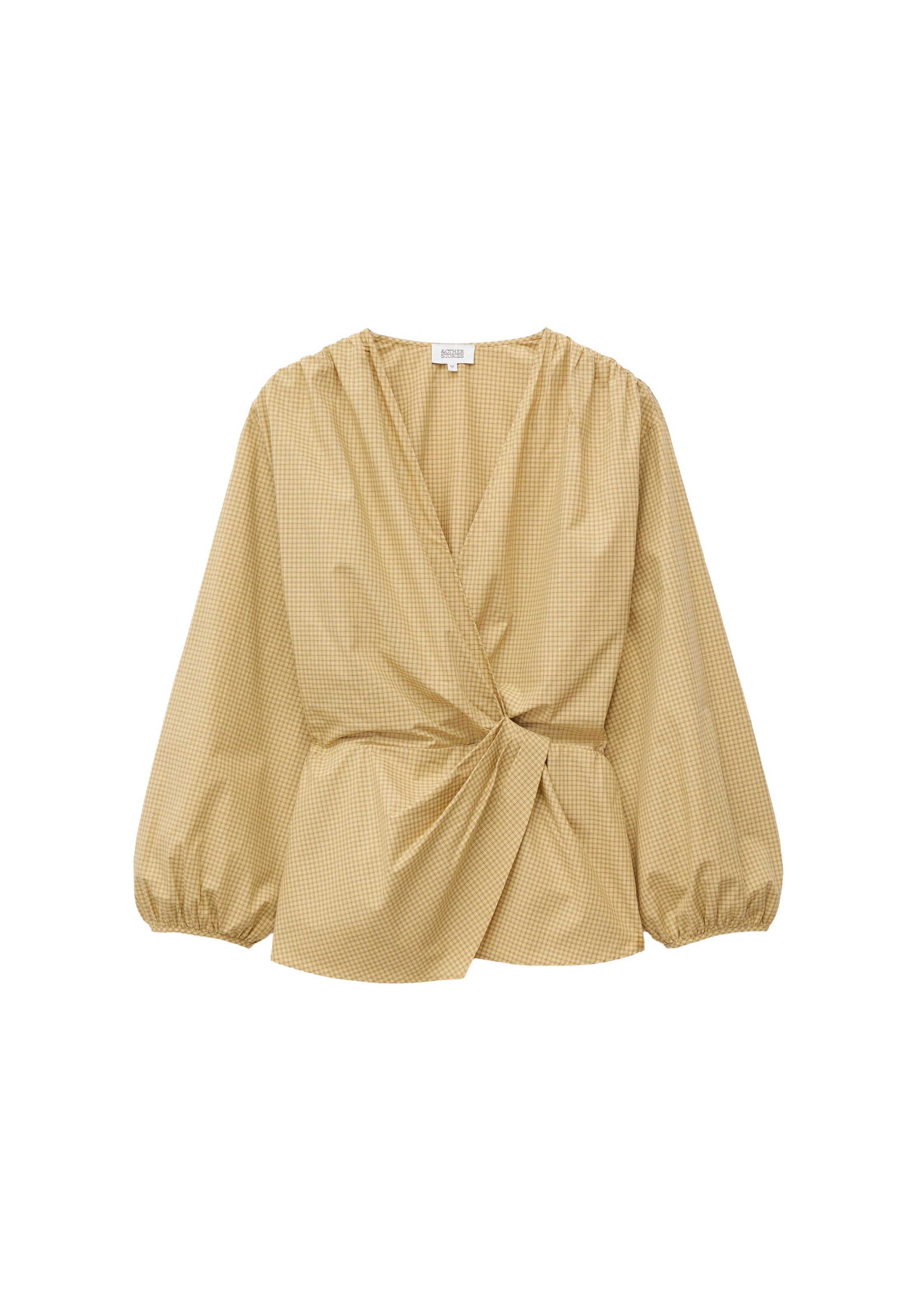 & Other Stories Blouse in XS in Brown / Honey / White, Item view