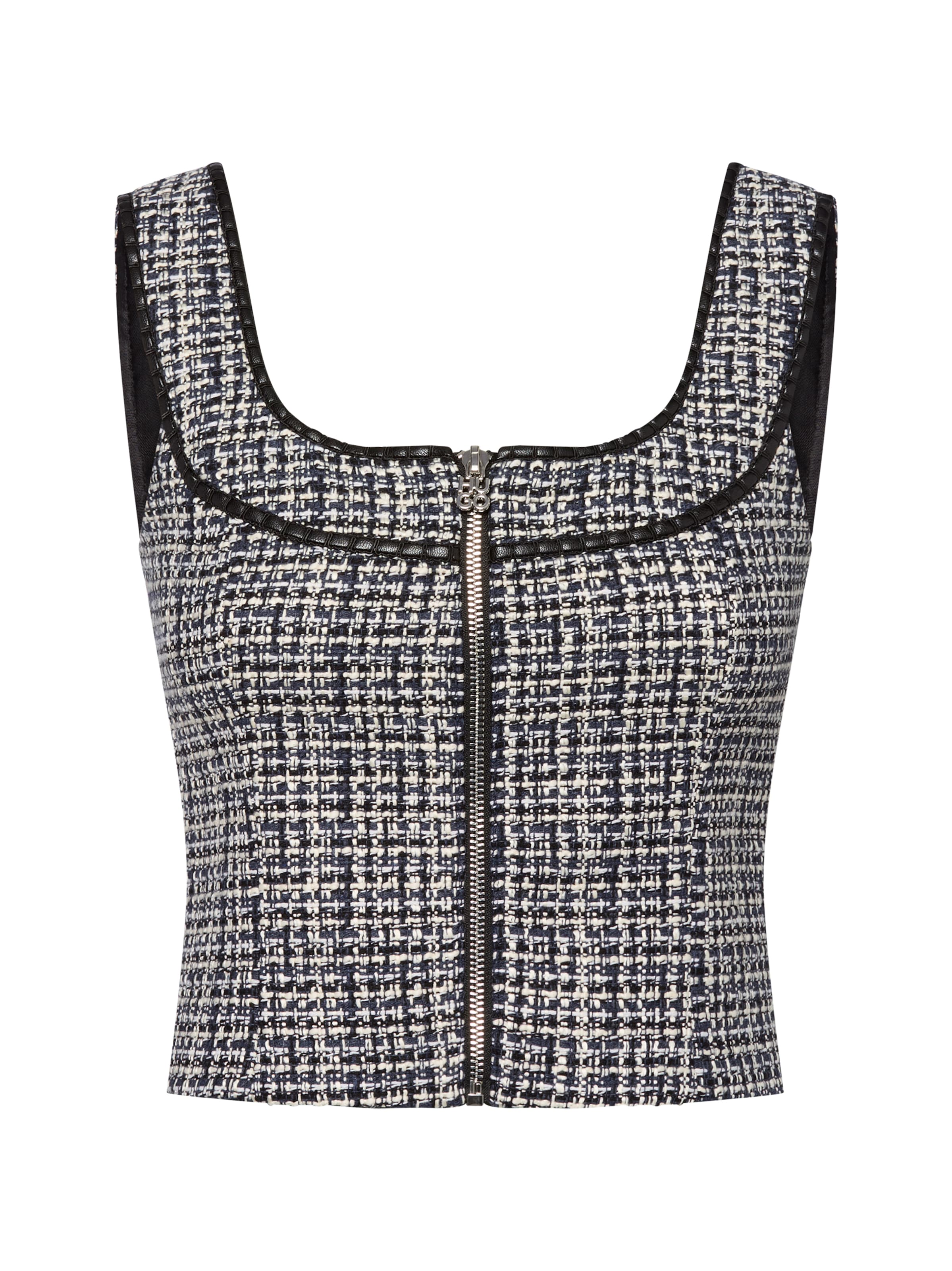 HUGO Top 'Cusene-1' in Schwarz: Vorderseite