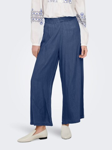 Wide leg Pantaloni 'ONLCHARIS' di ONLY in blu: frontale