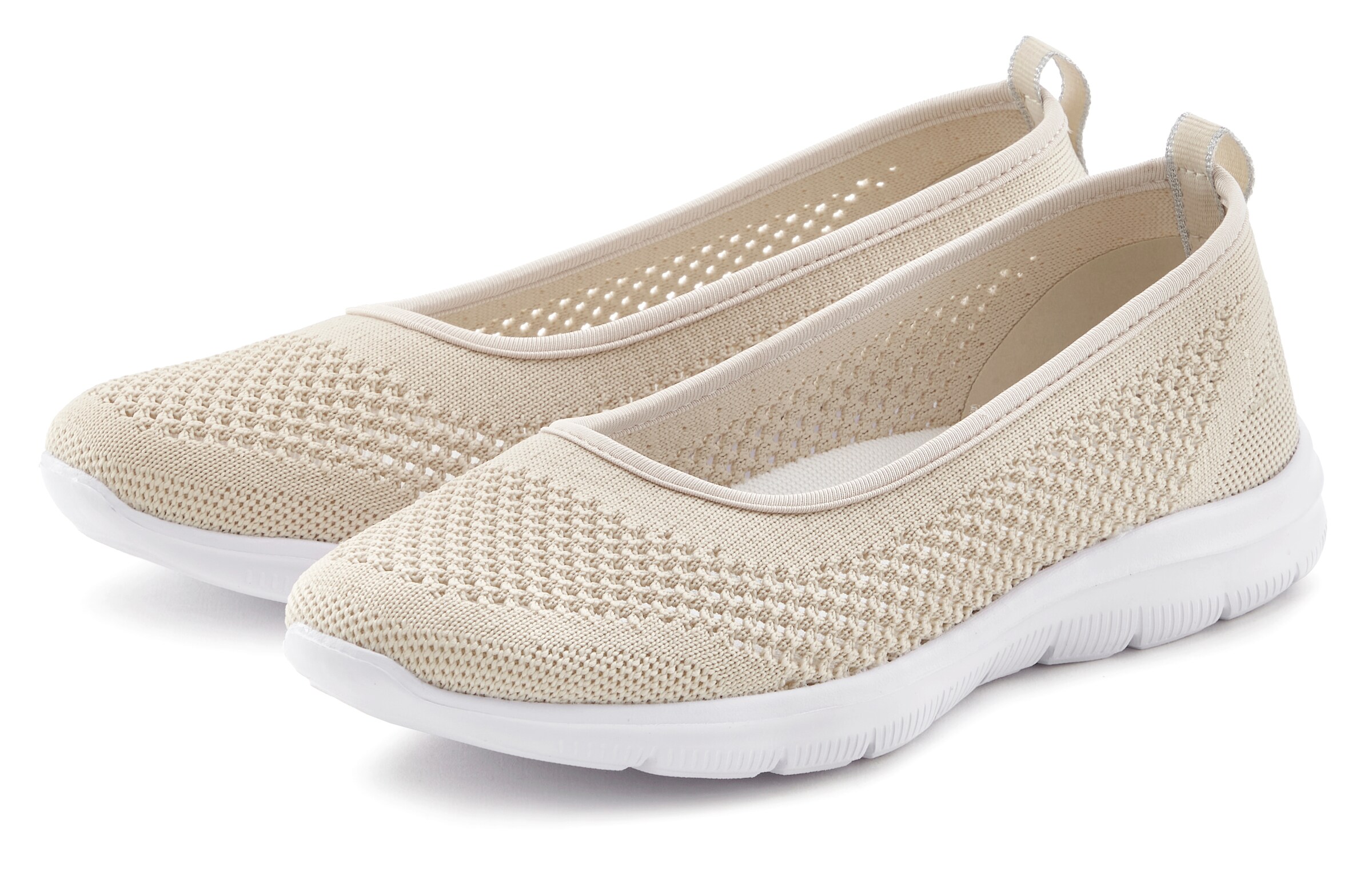 LASCANA Ballet Flats in Beige
