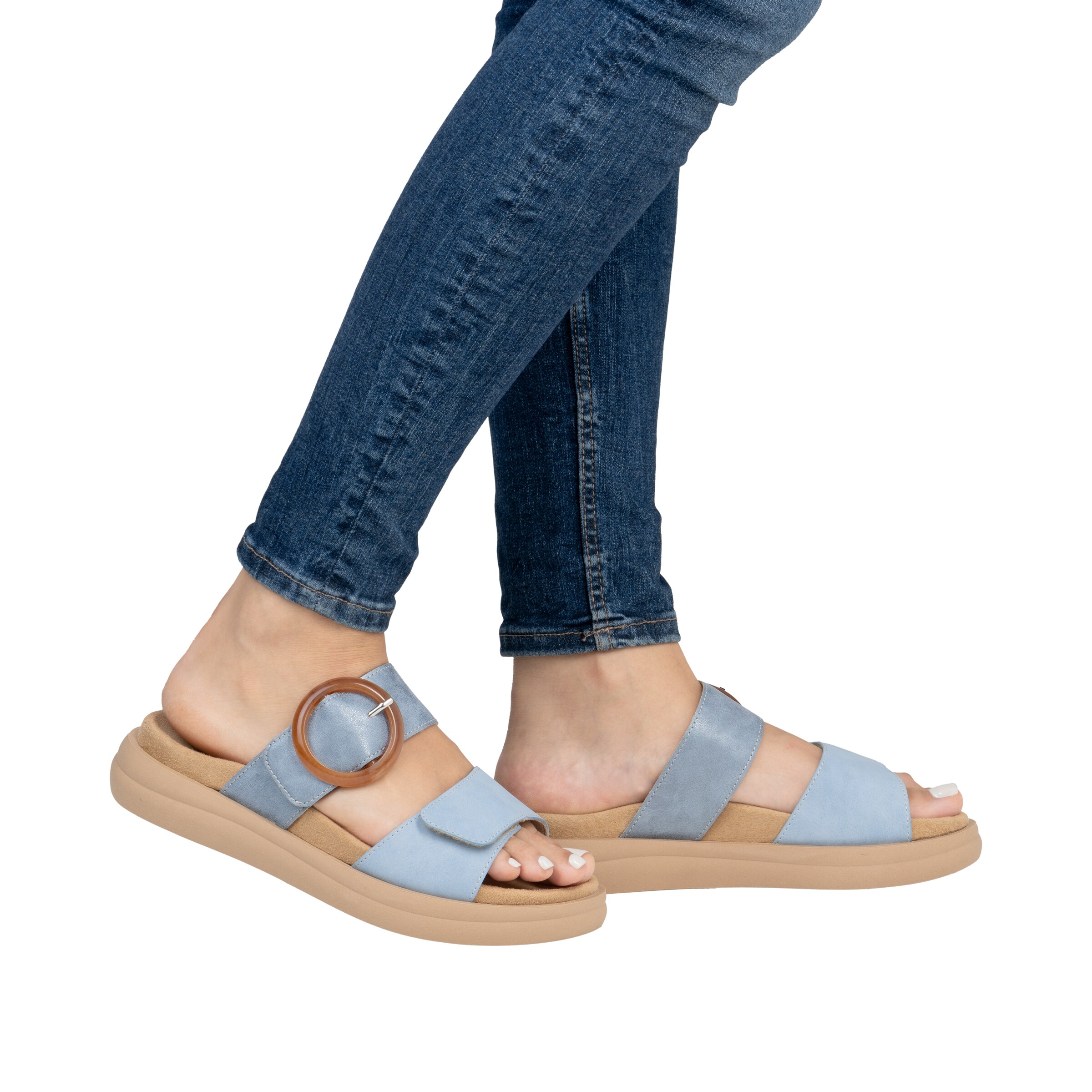 REMONTE Mules in Blue: front