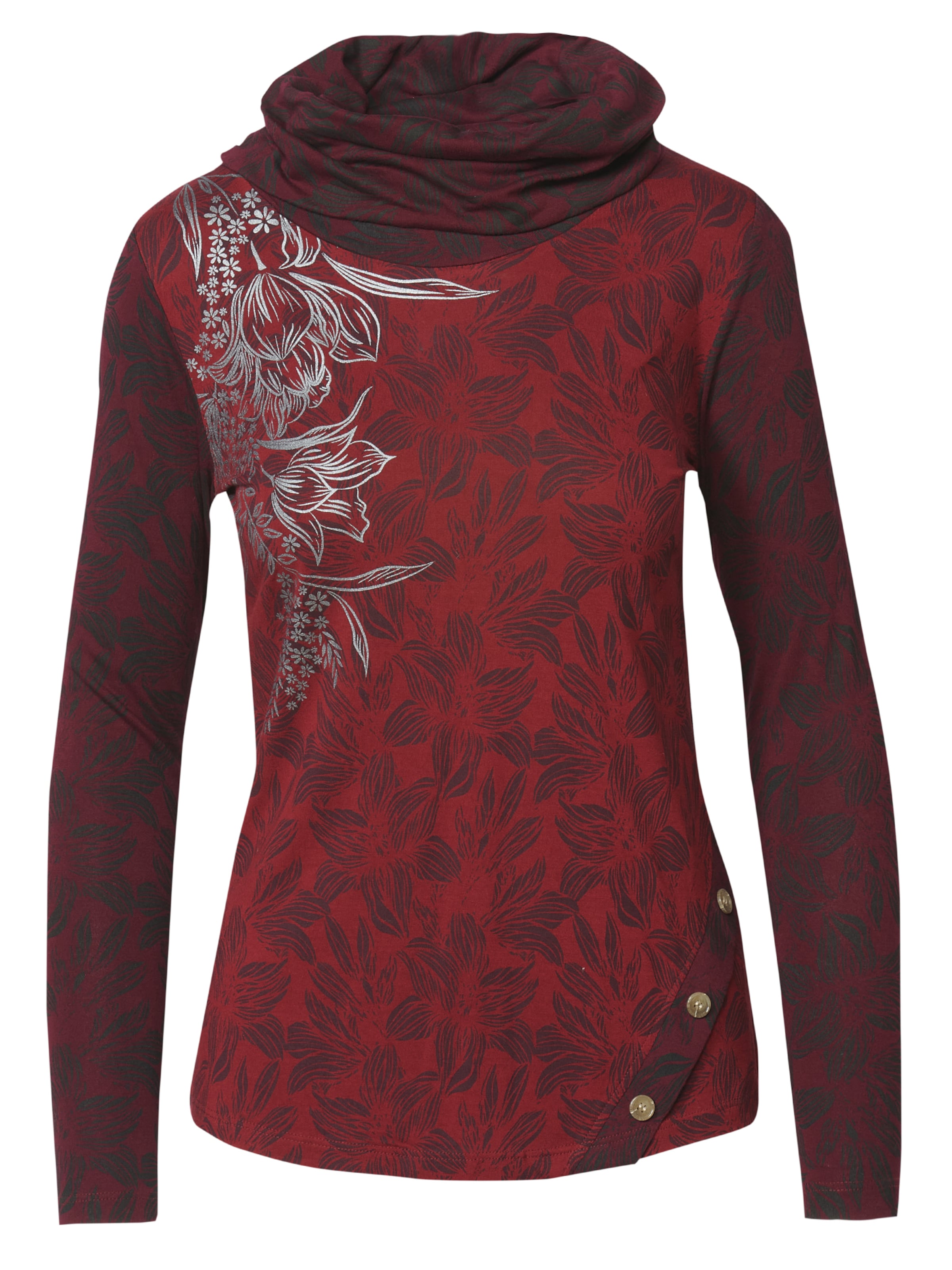 KOROSHI Shirt in Bordeaux / Dark red / Black / Silver, Item view