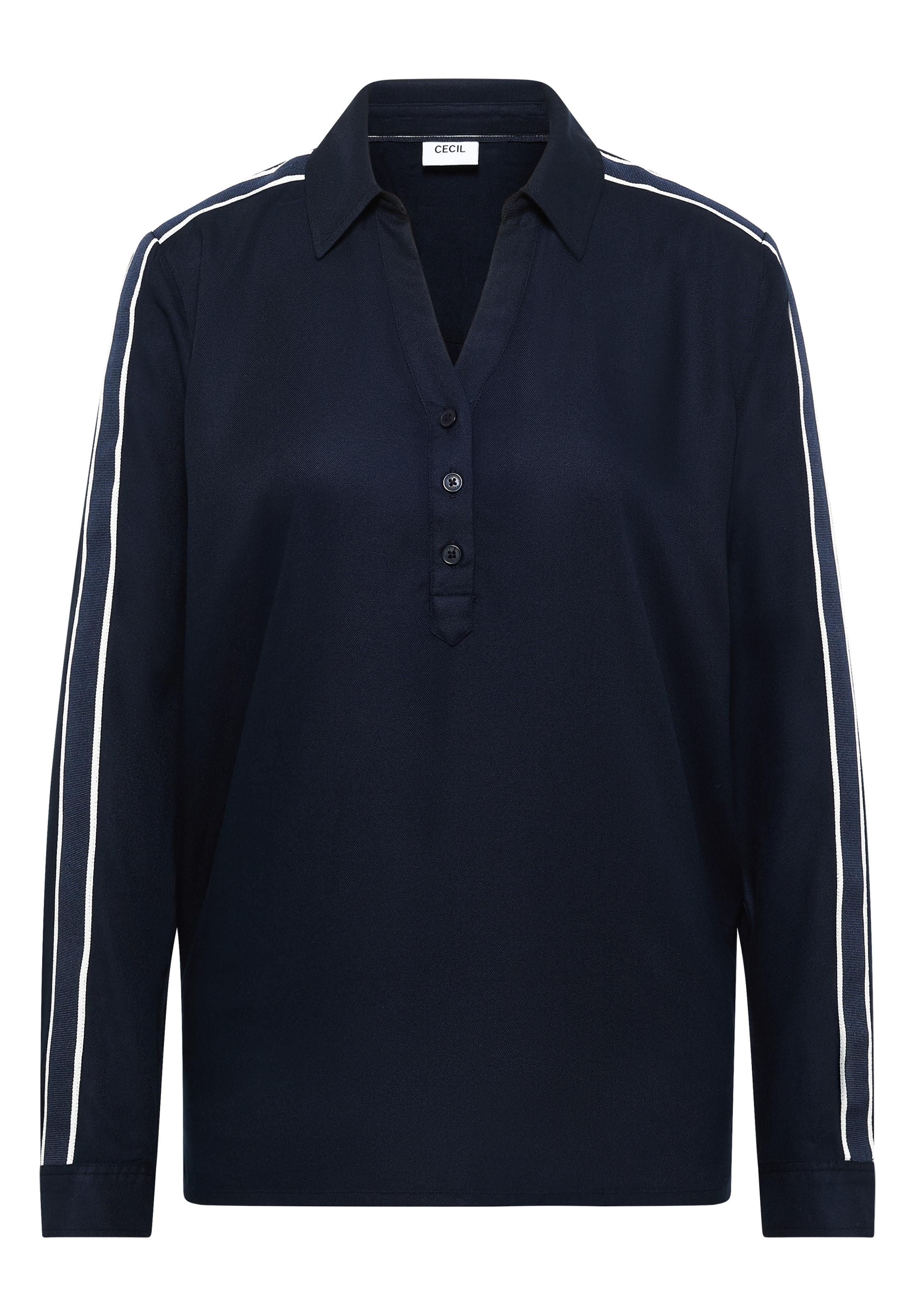 CECIL Bluse in dunkelblau / weiß, Produktansicht