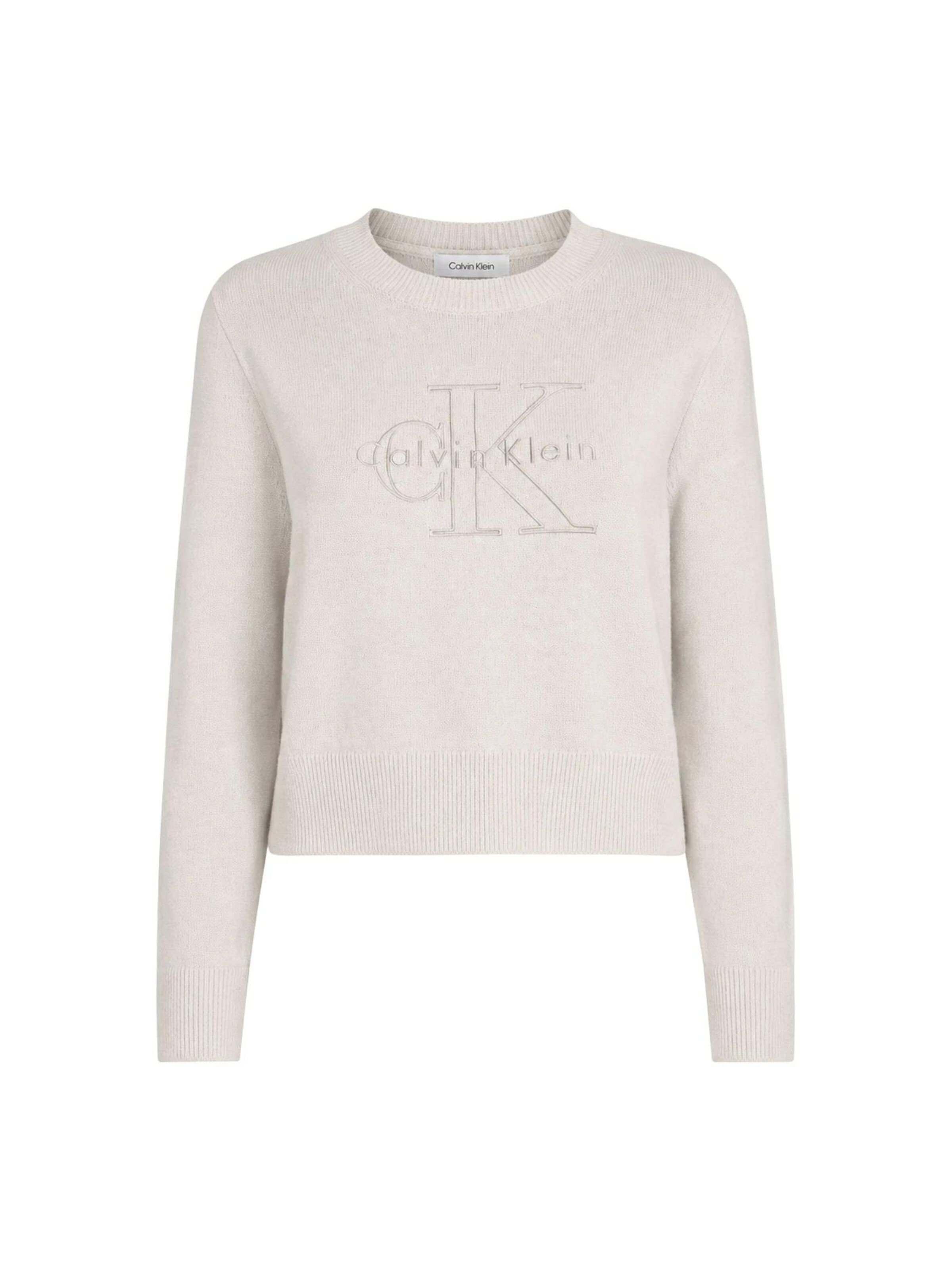 Calvin Klein Trui in Grijs: voorkant