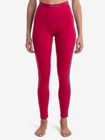 ICEBREAKER Skinny Športne hlače '200 Oasis' | roza barva: sprednja stran