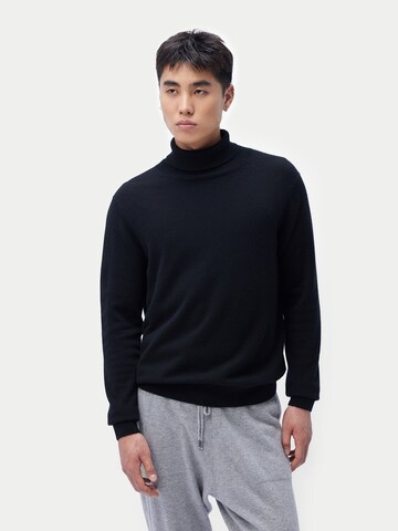 GOBI Cashmere Pullover 'Men's Essential Turtleneck Cashmere Sweater'‌ in Schwarz