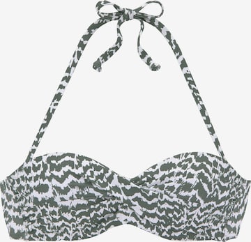 LASCANA Bandeau Bikinitop in Groen: voorkant