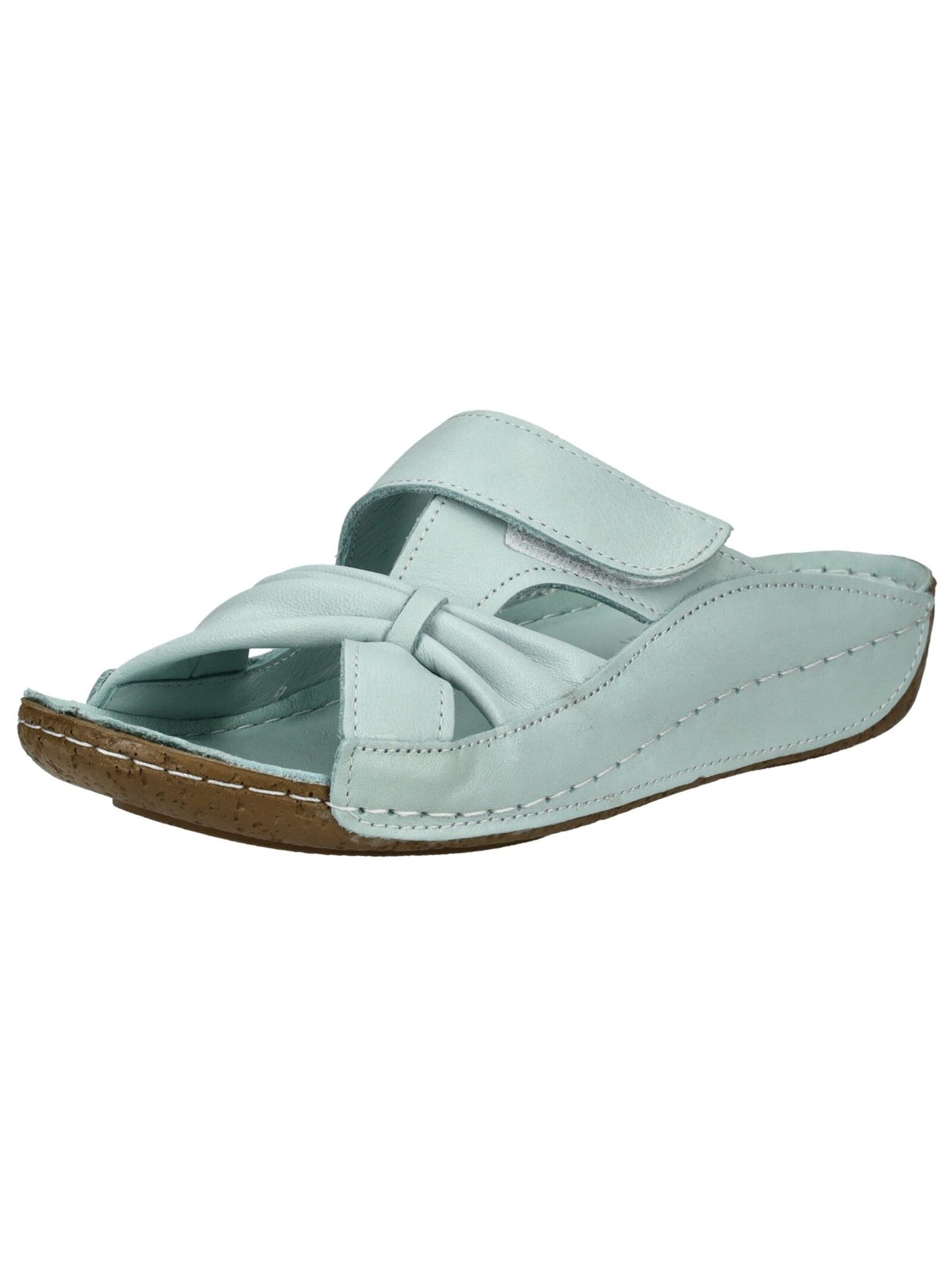 ANDREA CONTI Mules in Green: front