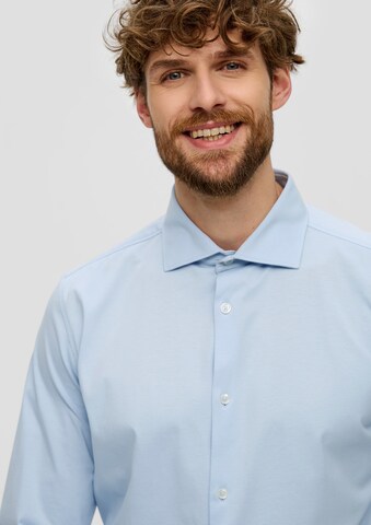 s.Oliver BLACK LABEL Slim fit Button Up Shirt in Blue
