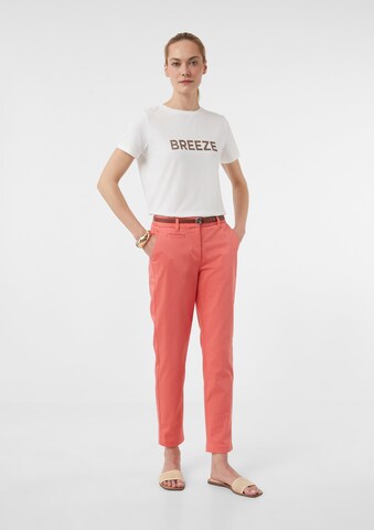 COMMA Tapered Broek in Rood