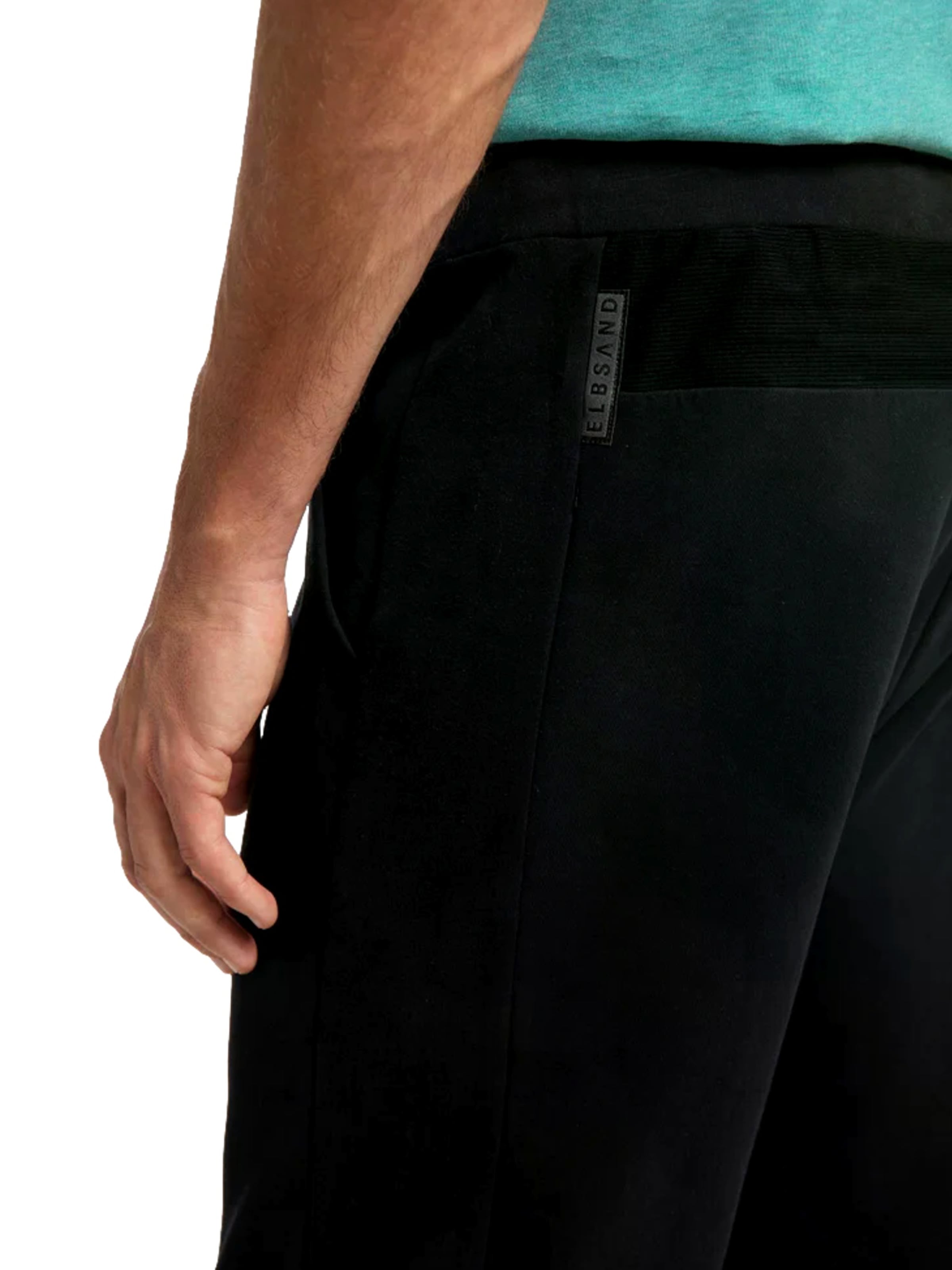 Elbsand Regular Trousers 'Jonte' in Black