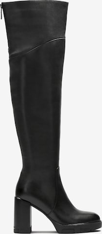 KazarČizme iznad koljena - crna boja: prednji dio