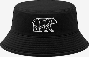 Neverless Hut 'Bär Lineart Polygon' in Schwarz: Vorderseite